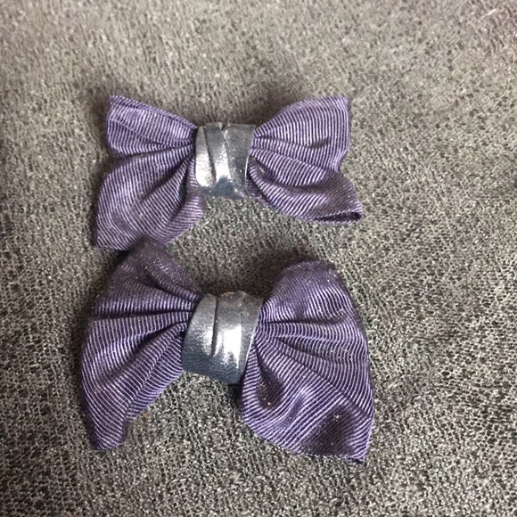 5 sets of Vintage shoe clip on bows leather and ribbon - Picture 5 of 9